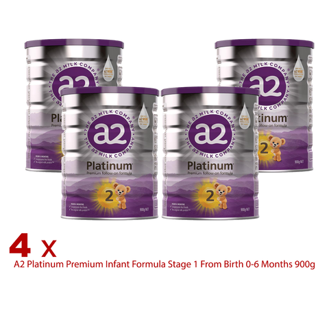 4 X A2 Platinum Premium Follow On Formula Stage 2 From 6 Months 900g