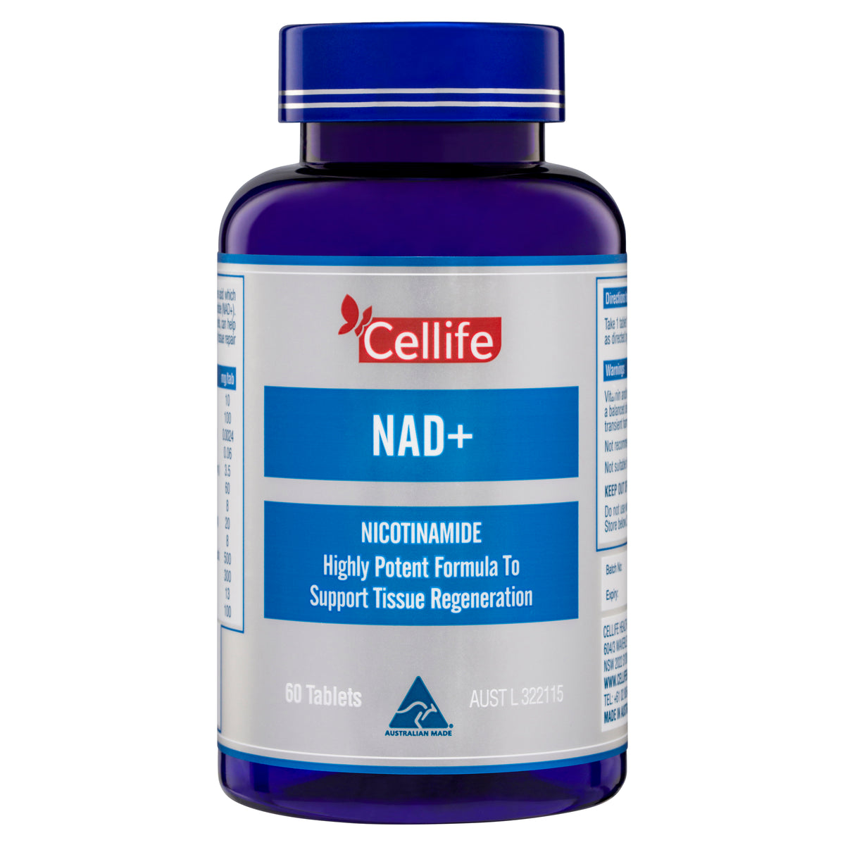 Cellife NAD+ 60 tablets – ihealthdirect Australia