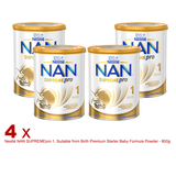 4 X Nestlé NAN SUPREMEpro 1, Suitable from Birth Premium Starter Baby Formula Powder - 800g