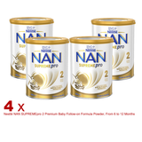 4 X Nestlé NAN SUPREMEpro 2 Premium Baby Follow-on Formula Powder, From 6 to 12 Months – 800g