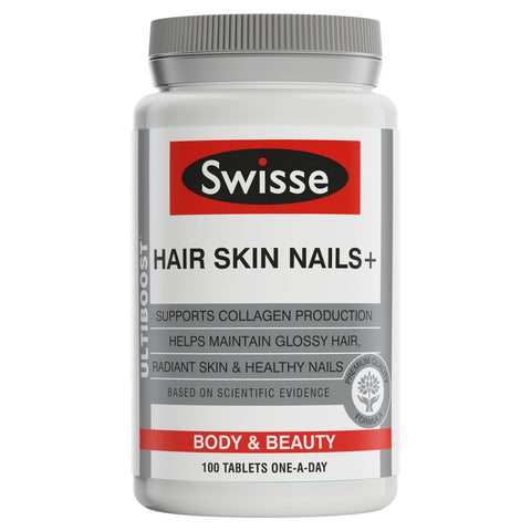 Swisse Ultiboost Hair Skin Nails+ Tablets 100 Pack